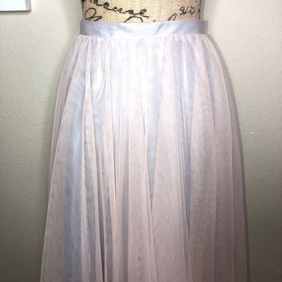 Space 46 Dove Gray & Pink 4 layer Tulle Skirt The Wendy Skirt Lined Size Small - Picture 1 of 13